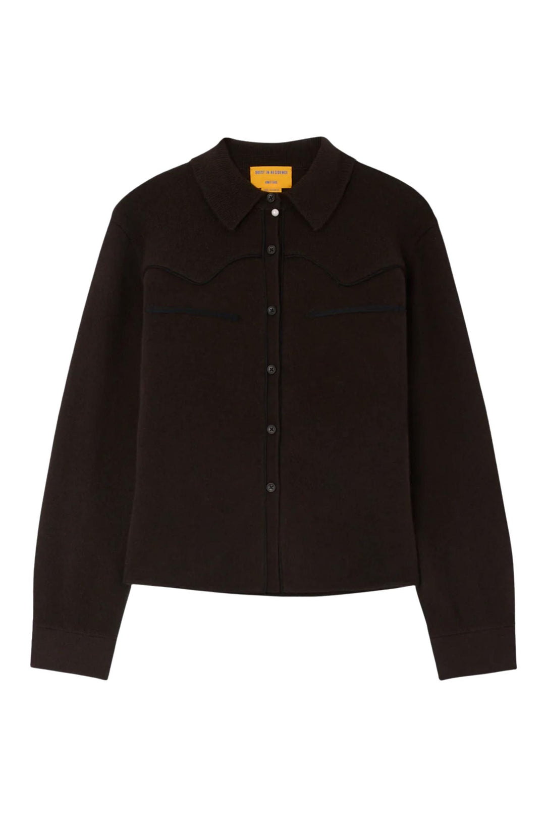 Cropped  Western Shirt Burnt Cocoa