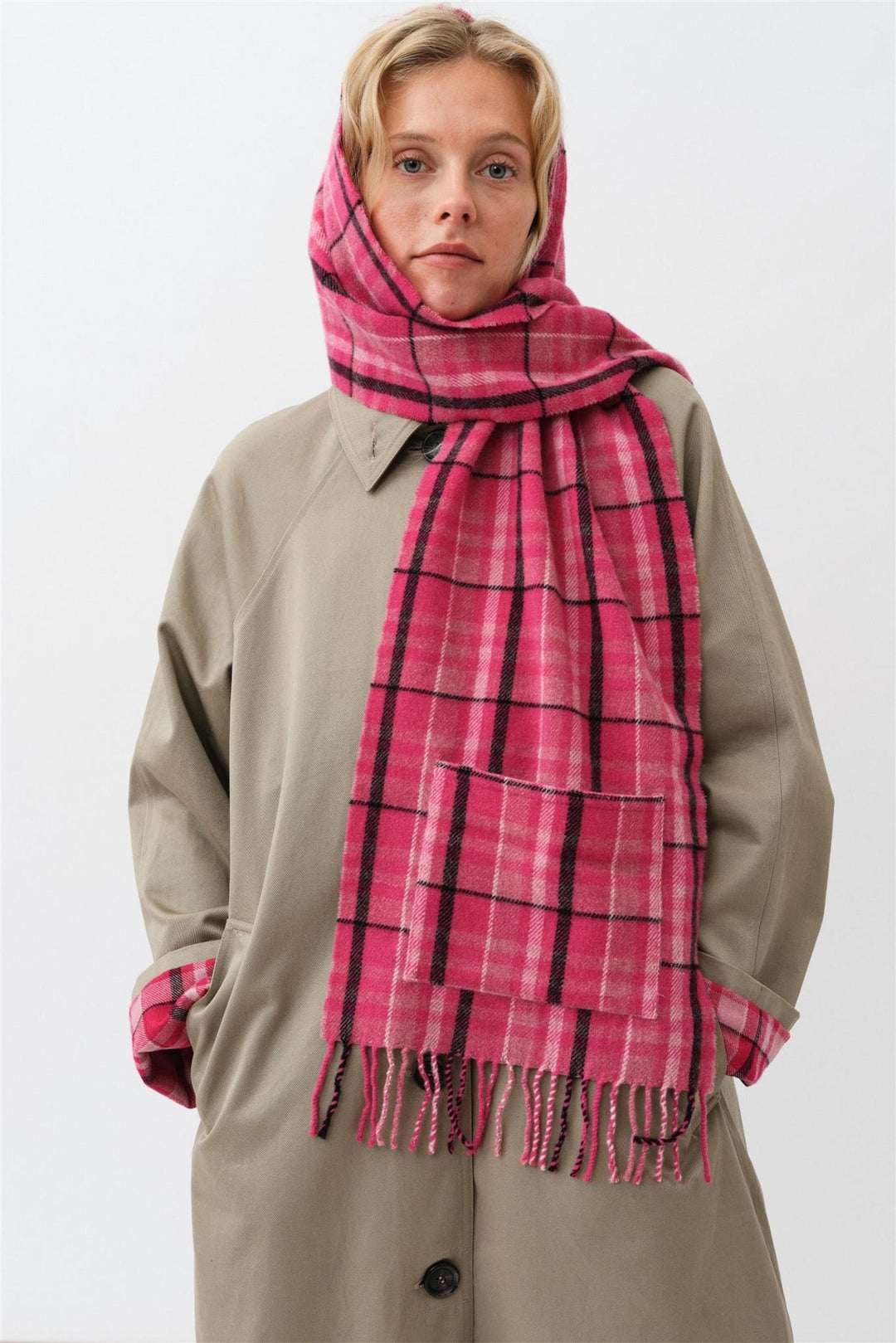 Schatter Scarf Pink Check