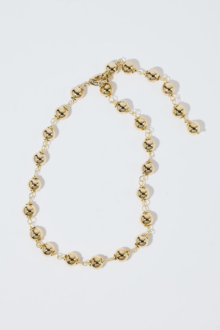 Tiny Sphere Necklace Gold