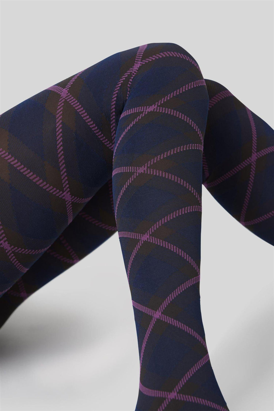 Franca Check Tights Dark Brown