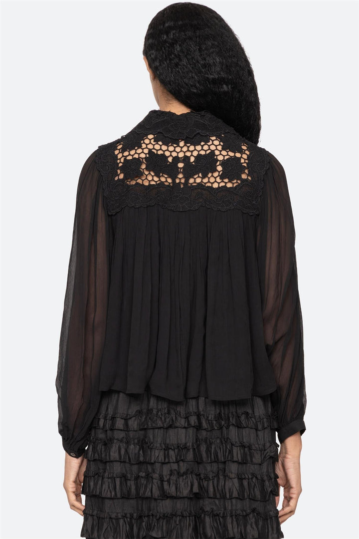 Daphne Long Sleeve Top Black