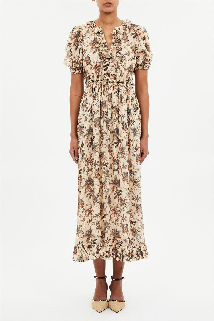 Rosamunde Puff Sleeve Dress Cameo