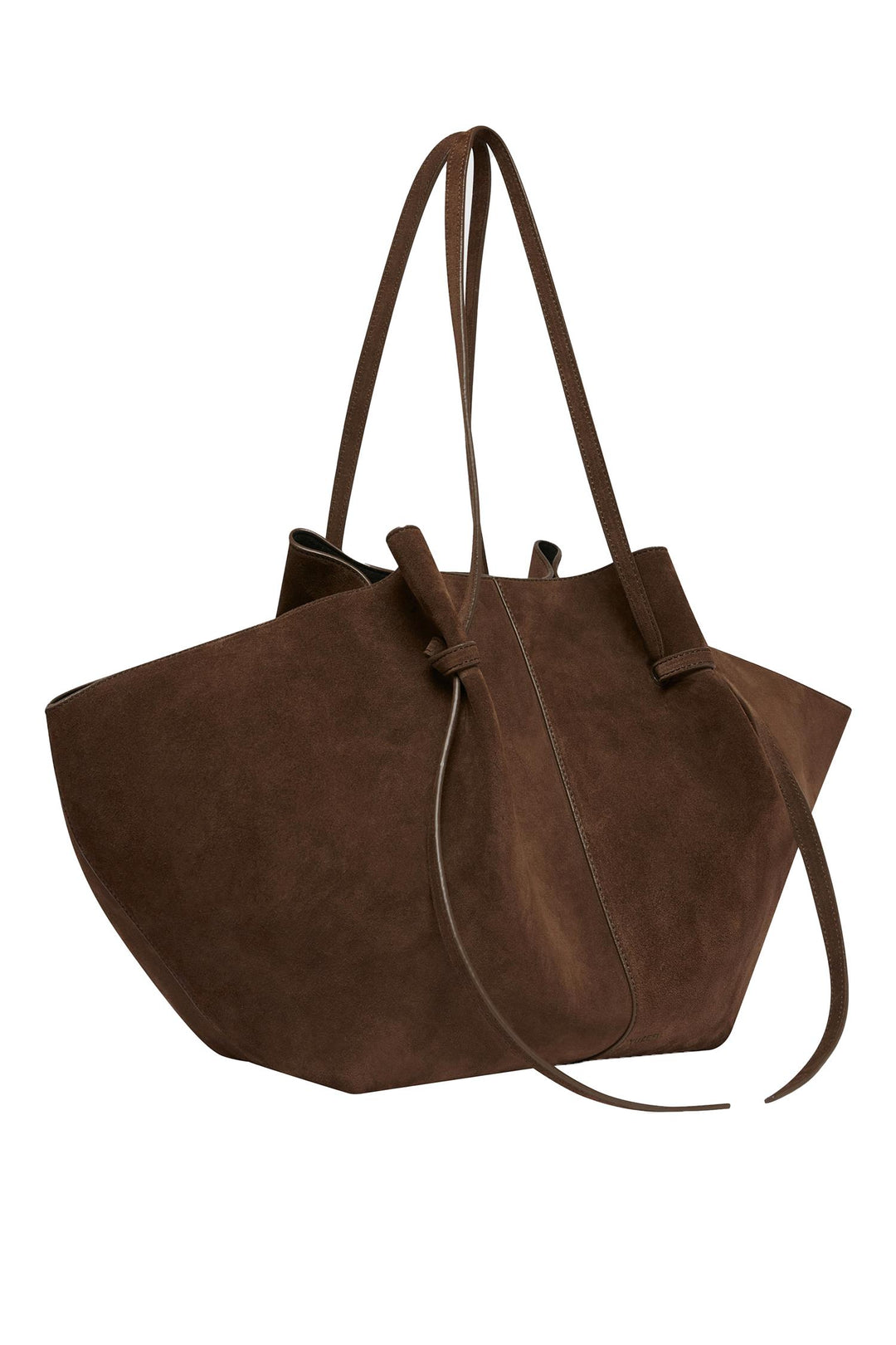 Large Mochi Suede Leather Chocolate