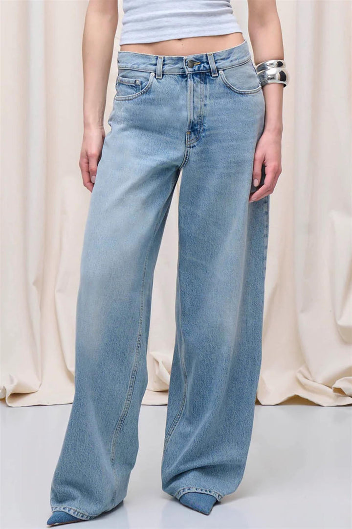 Bethany Mid-Rise Wide-Leg Jean Authentic Wash