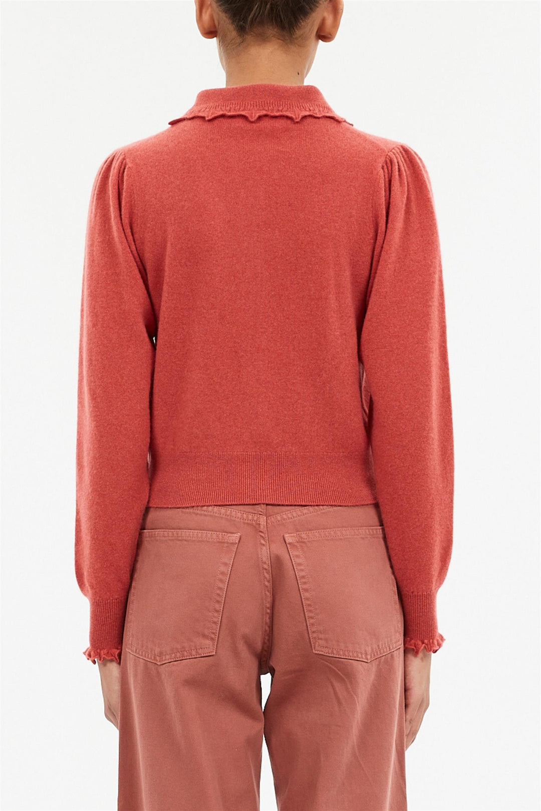 Kalila Collared Cardigan Coral