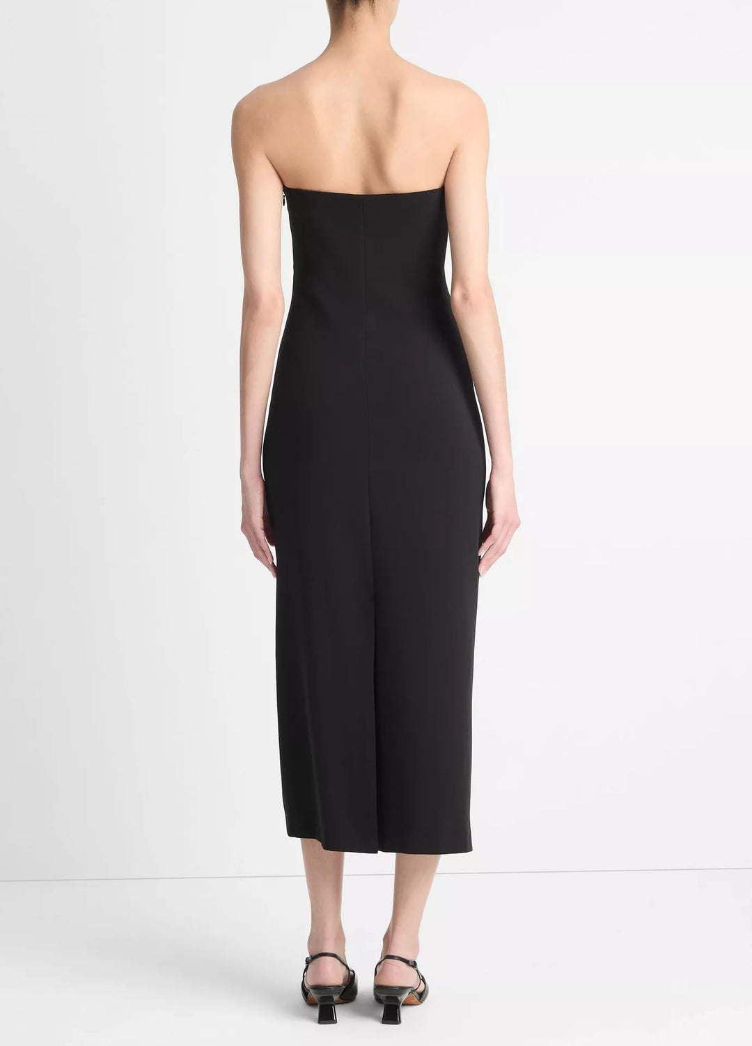 Strapless Draped Dress Black