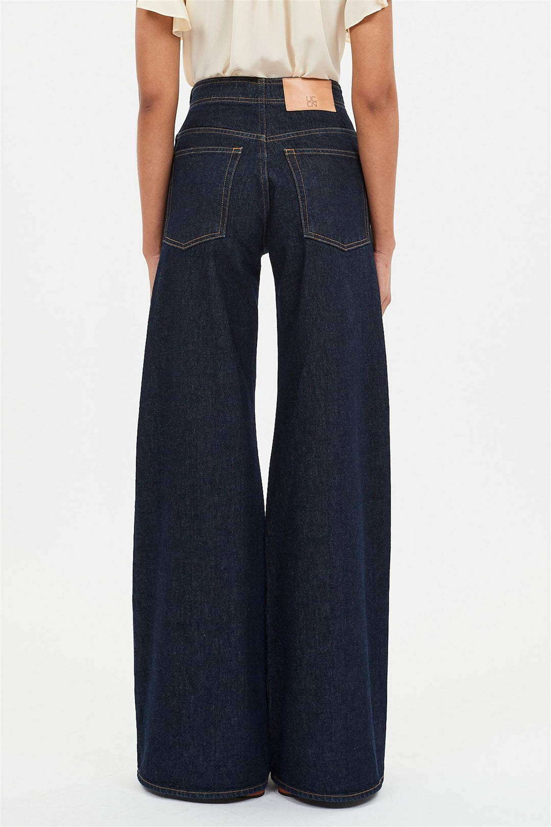 The Bianca Wide Leg Seamed Jean Tigris