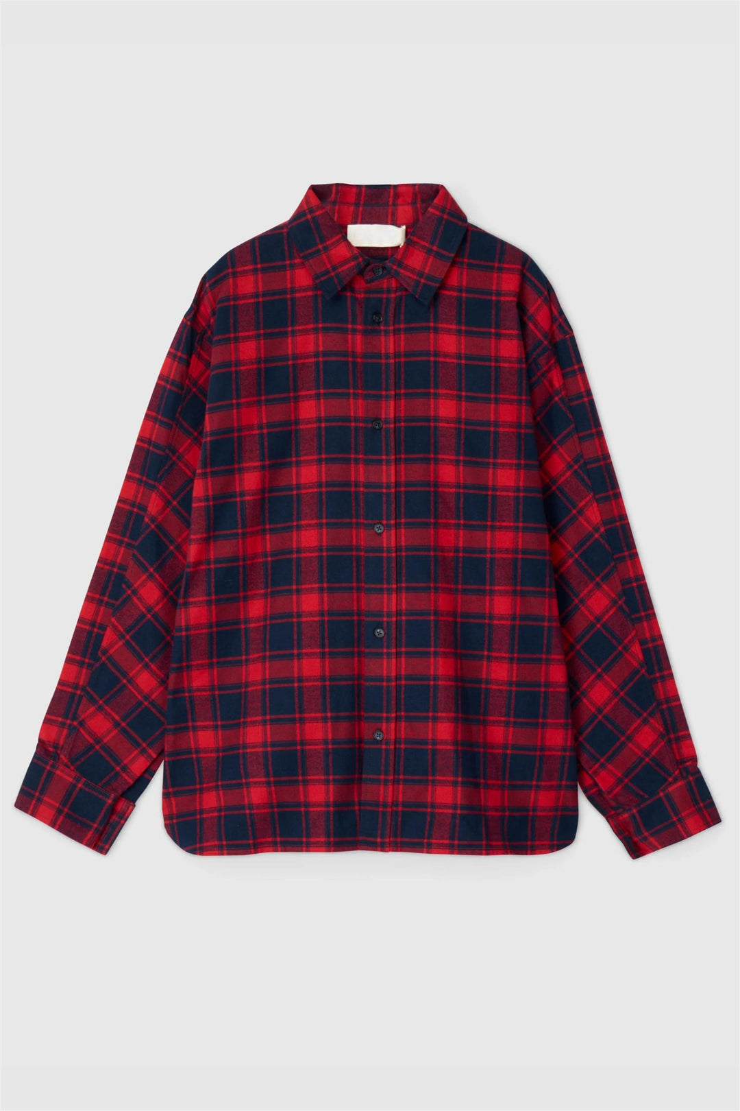 Coastal Shirt Red Navy Check Flannel
