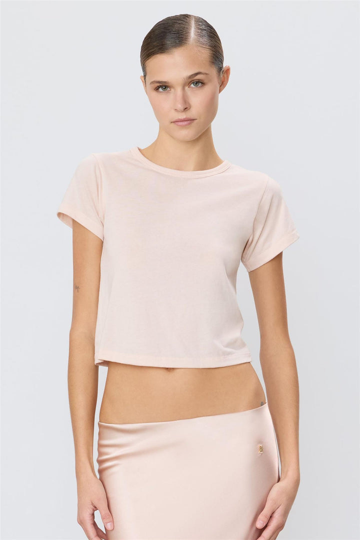 Short Sleeve Baby Tee Dusty Pink