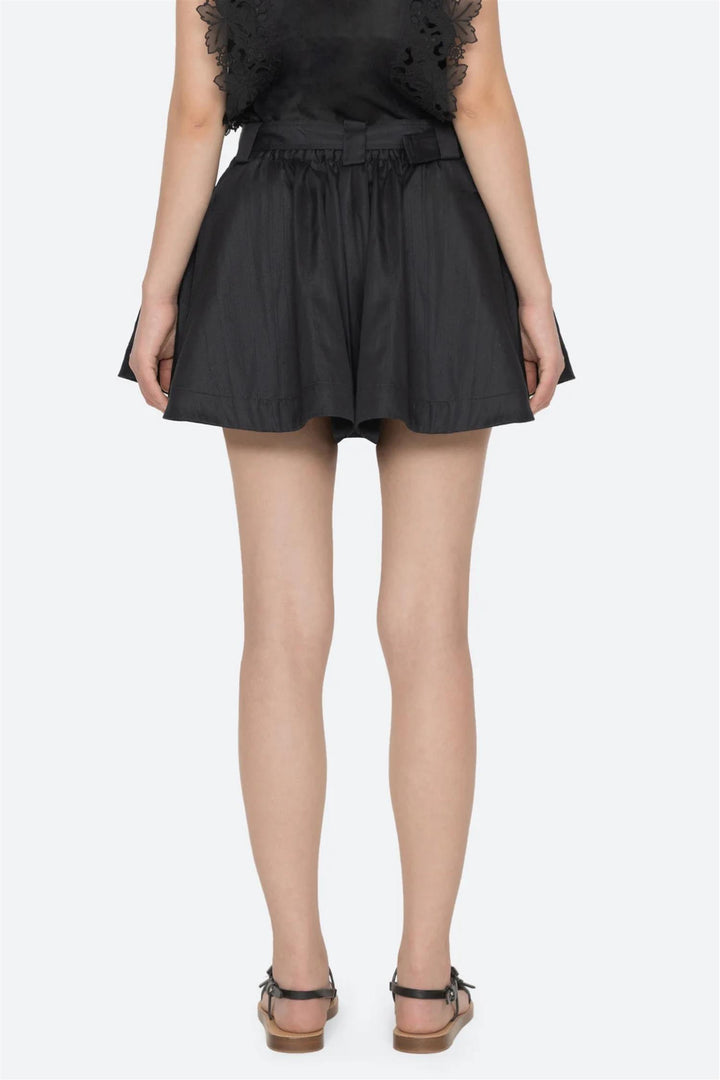 Angelina Suiting Flared Shorts Black