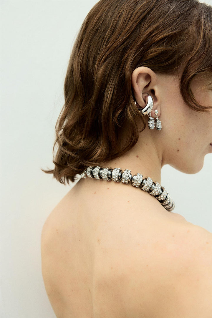 Tiny Gemini Earrings Silver