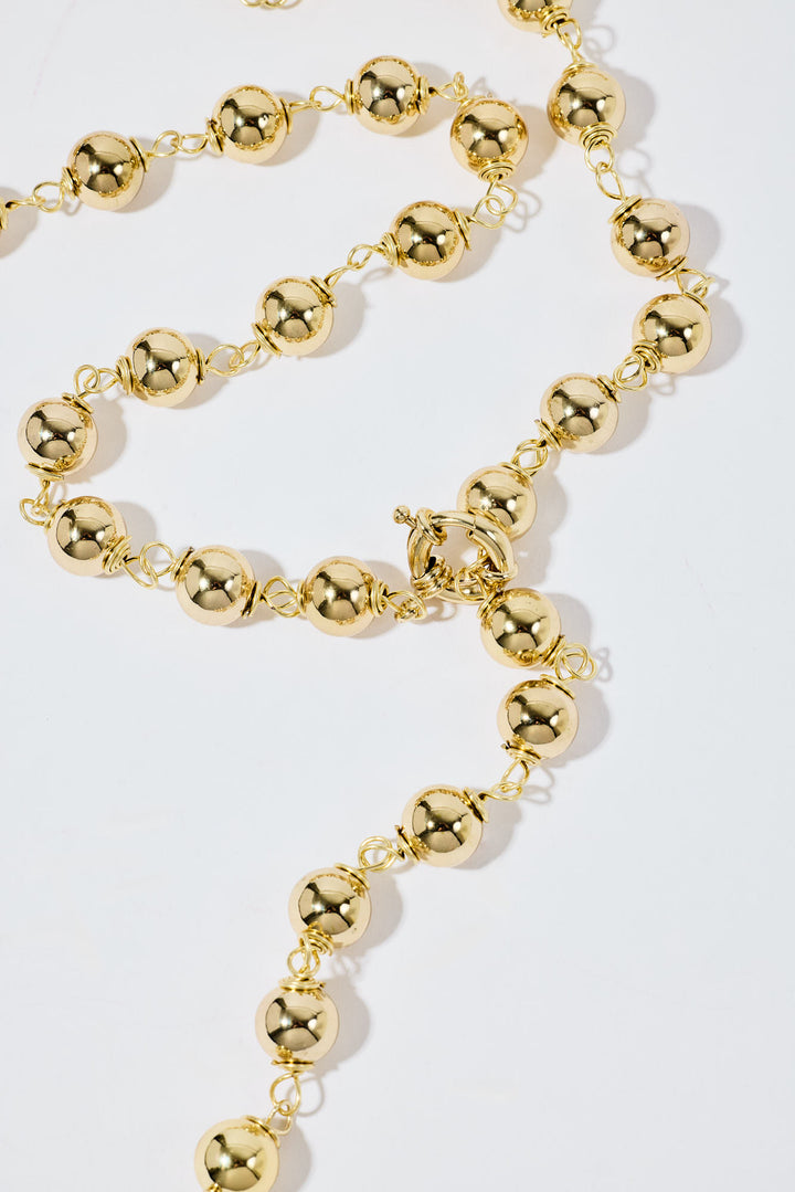 Tiny Sphere Chain Gold