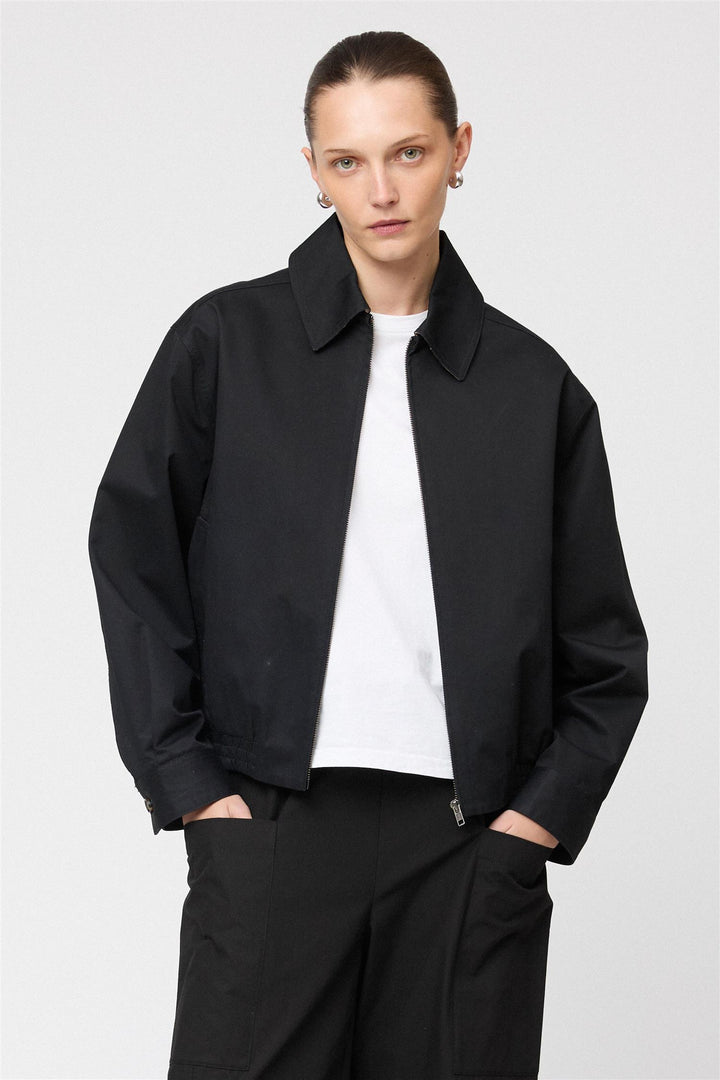 Blouson Zip Up Jacket Black