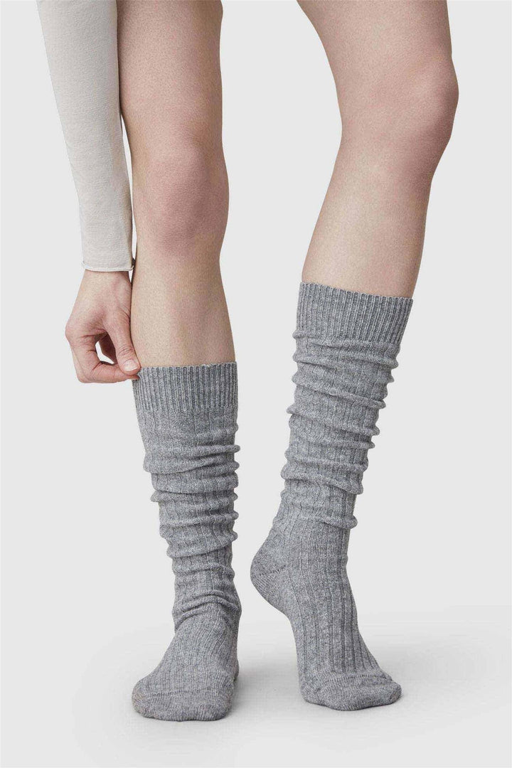 Bodil Chunky Knee-Highs Grey