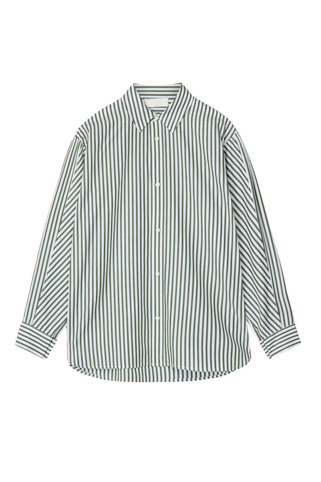 Coastal Shirt Olive and White Stripe