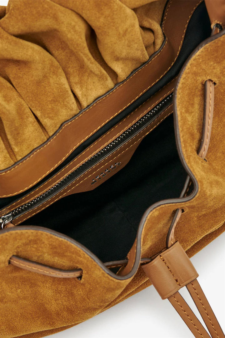 Bolton Suede Shoulder Bag Cognac