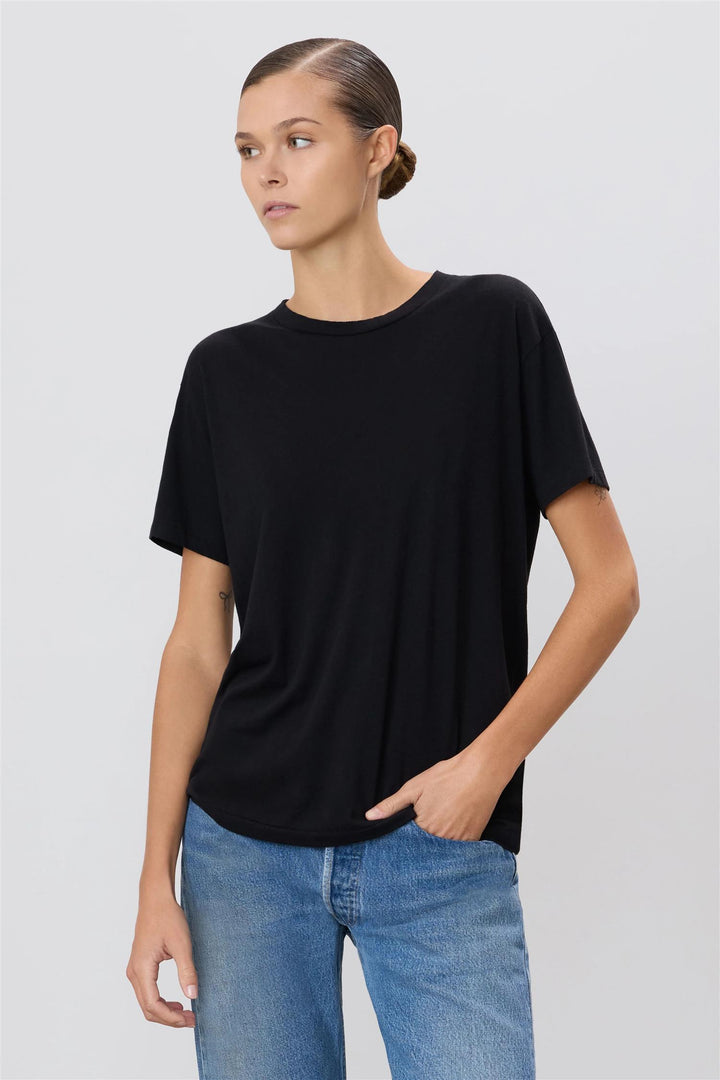Short Sleeve Boyfriend T-Shirt Black