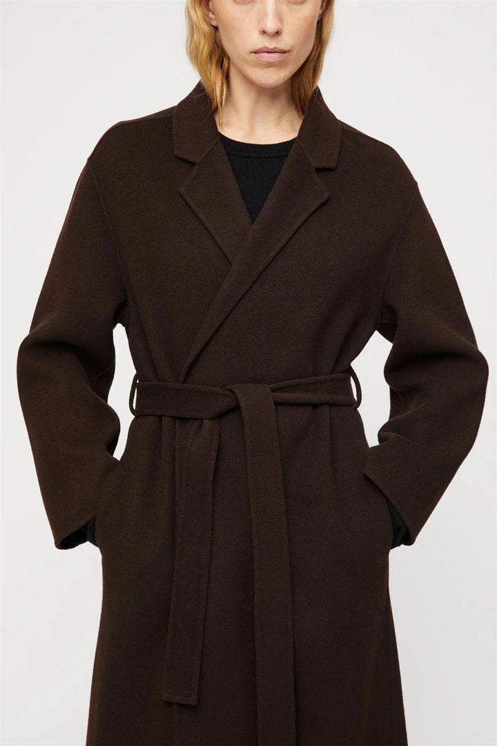 Double Wrap Coat Molé Brown