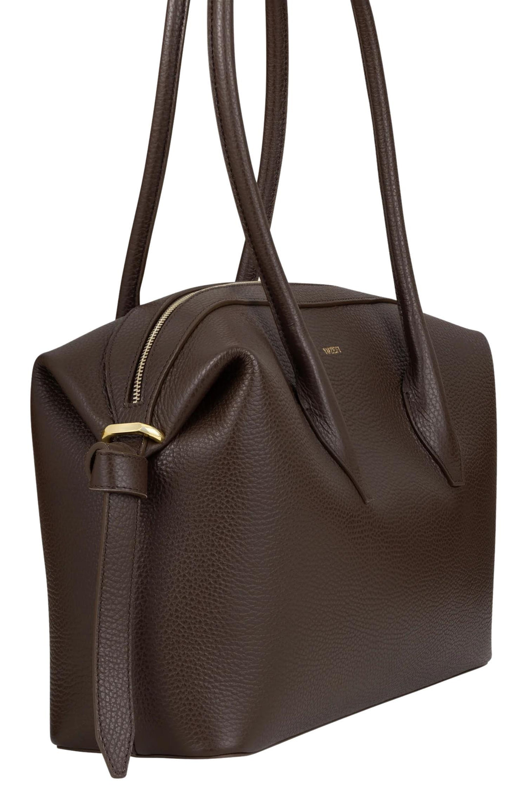 Brioche Duffle Pebble Grain Leather Espresso