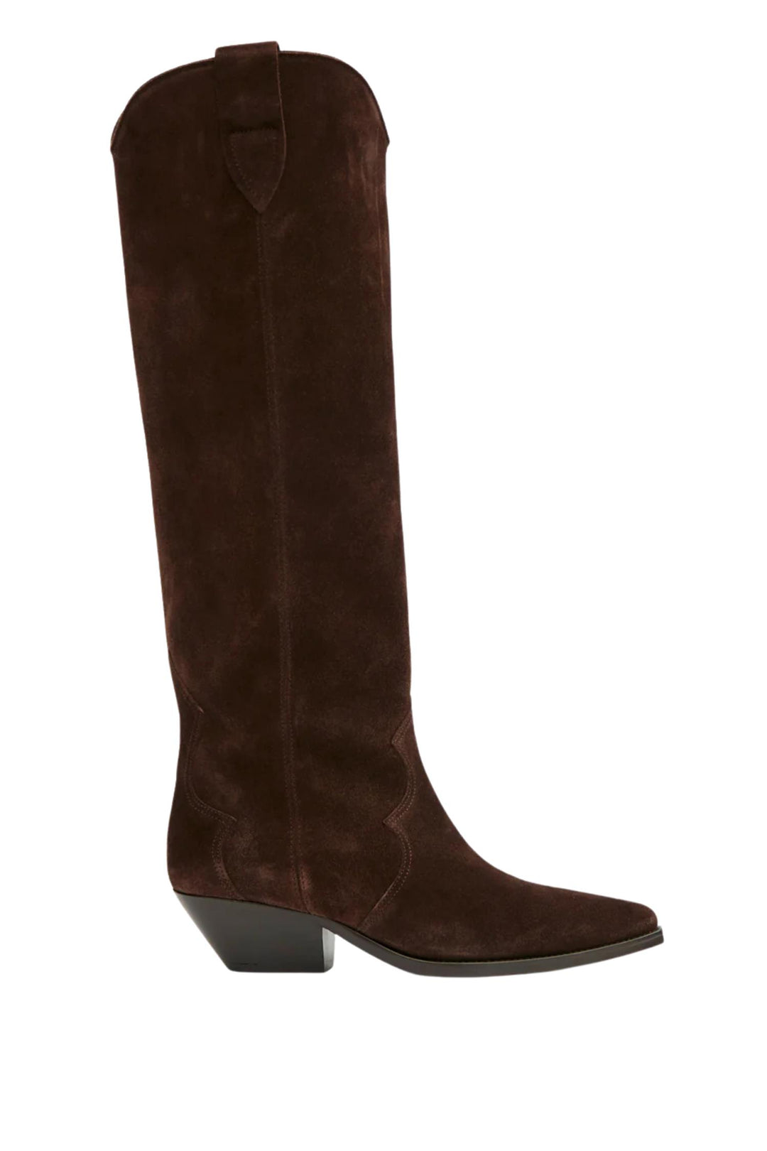 Denvee High Boots Suede Leather Chocolate