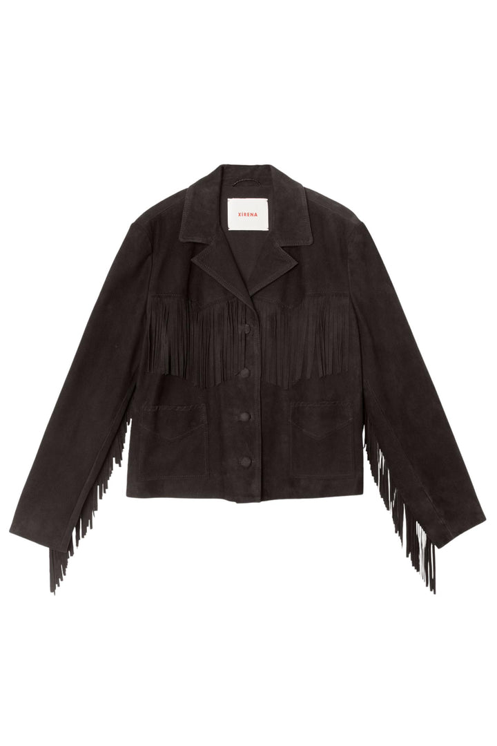 Bronco Suede Leathern Fringe Jacket