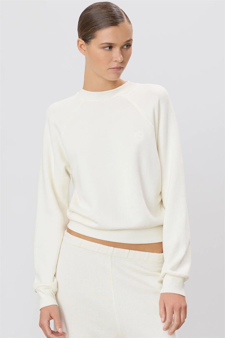 Shrunken Raglan Sweatshirt Cream