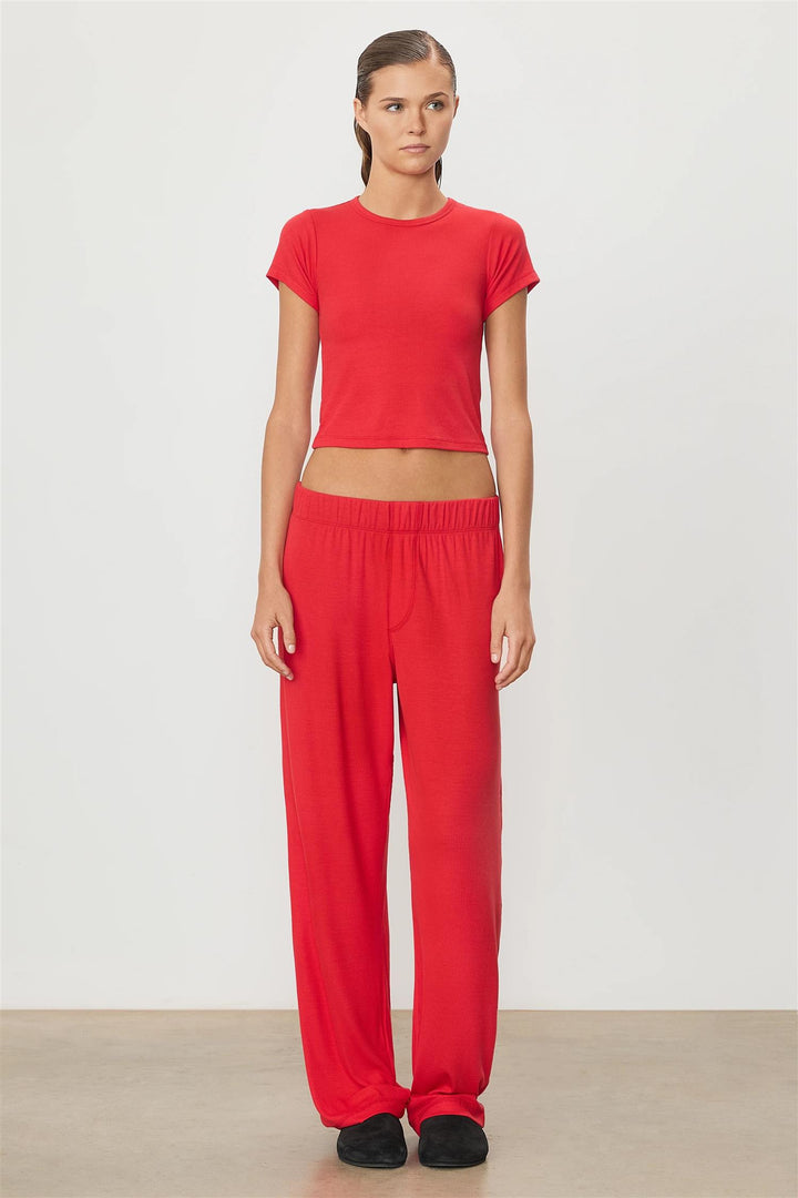 Butter Rib Lounge Pant Rouge