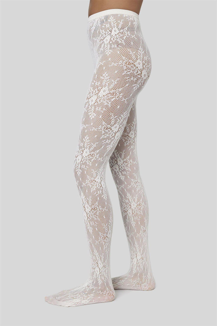 Rosa Lace Tights Ivory