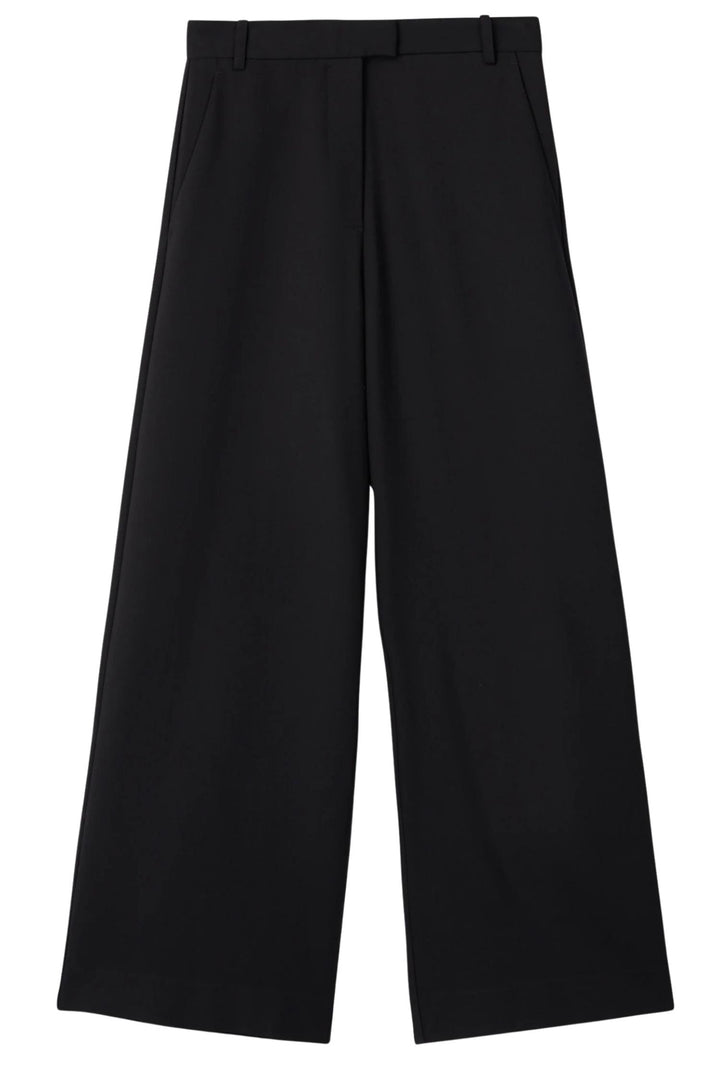 Tailored Wide Leg Trousers Jet Black