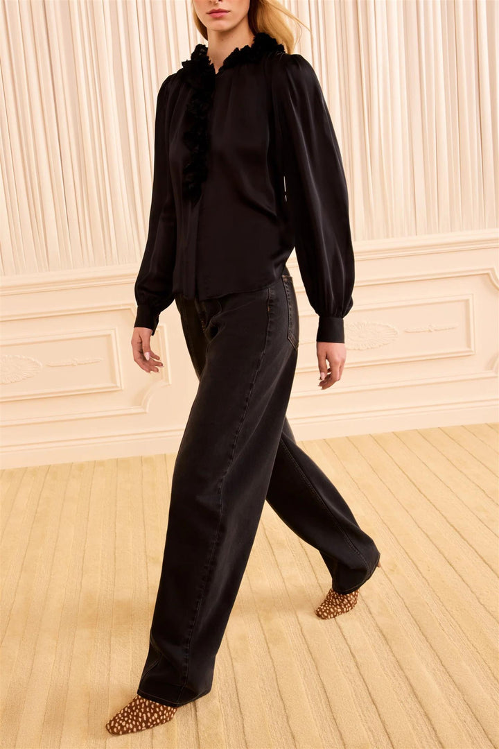 Wilhelmina Longsleeve Blouse Noir