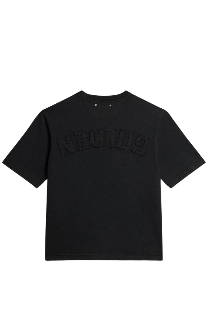 Relaxed Fit Logo Patch T-Shirt Washed Black