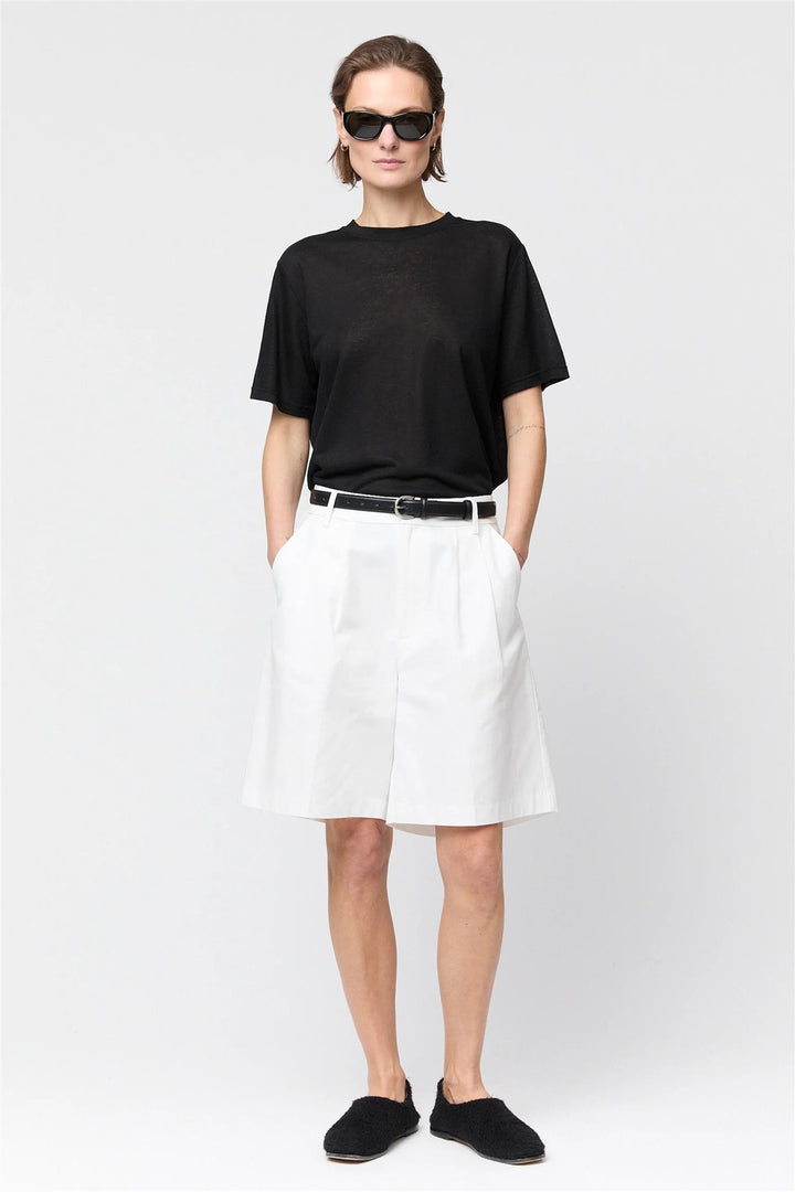 Poet Pleat Shorts Off White