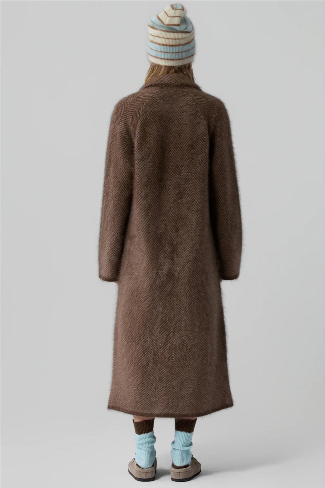 Grizzly Double Breasted Coat Chestnut/Taupe