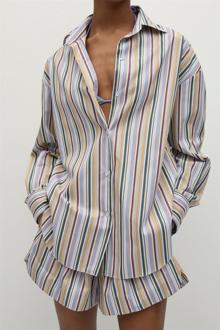 En Veau Oversized Shirt Sifnos Stripe