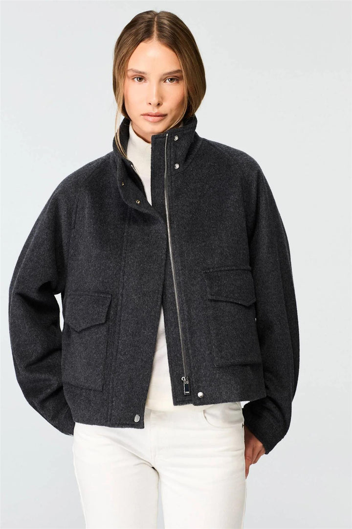 Wool/Silk ShortJacet Antracite