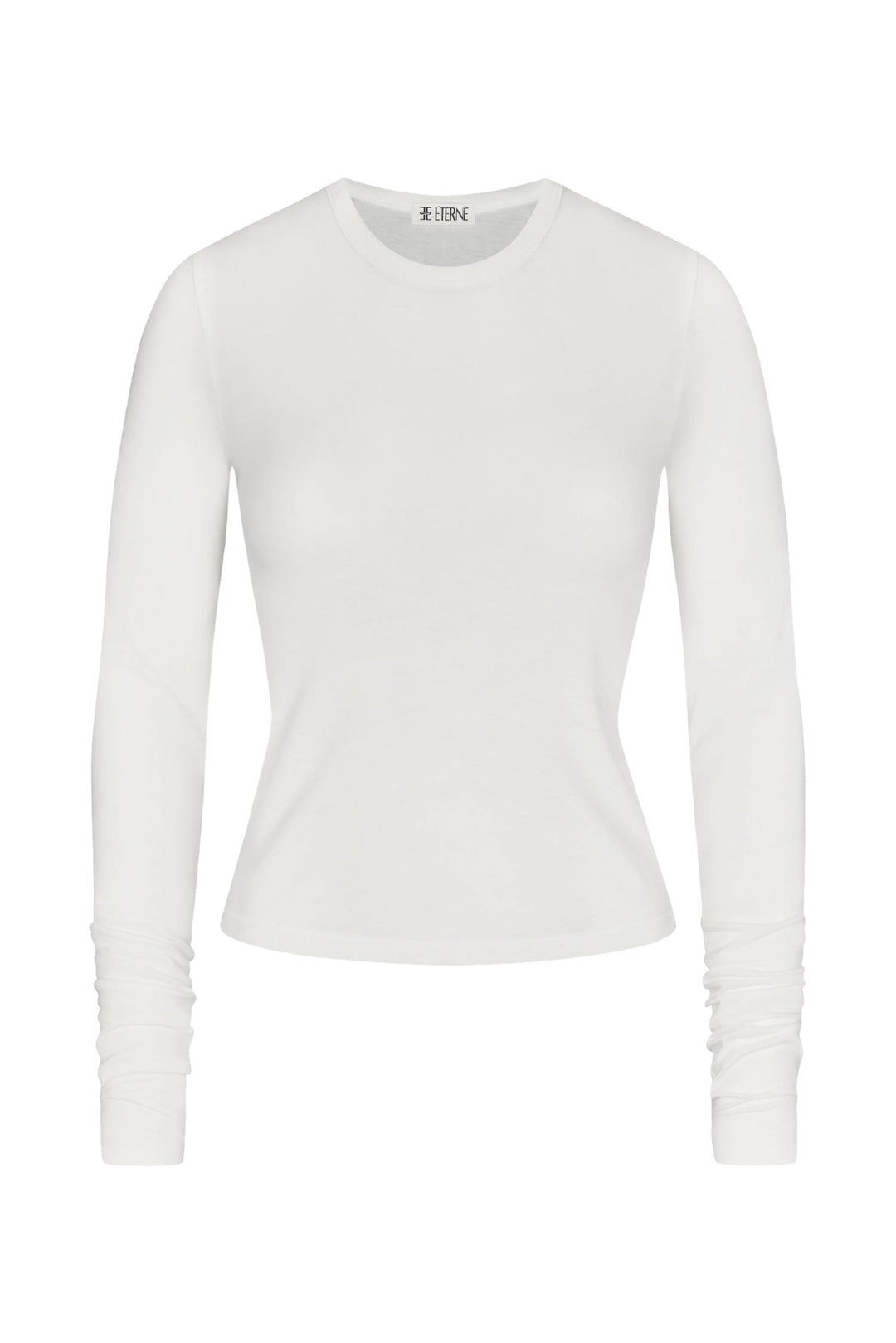 Fitted Crewneck Longsleeve T-Shirt Ivory