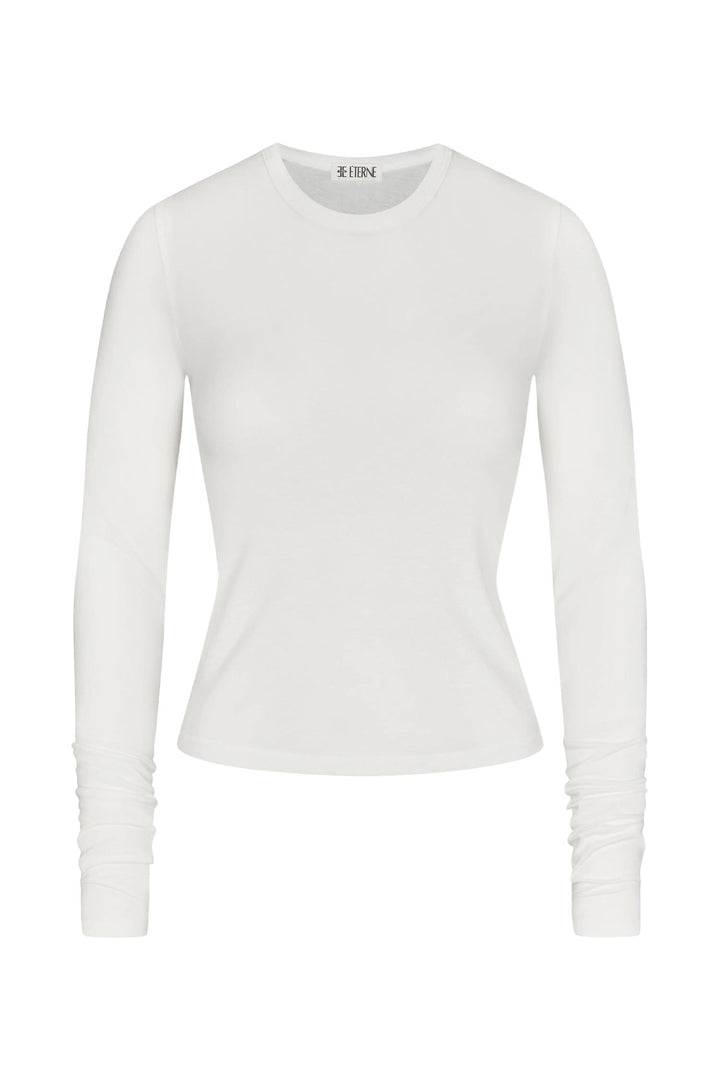 Fitted Crewneck Longsleeve T-Shirt Ivory