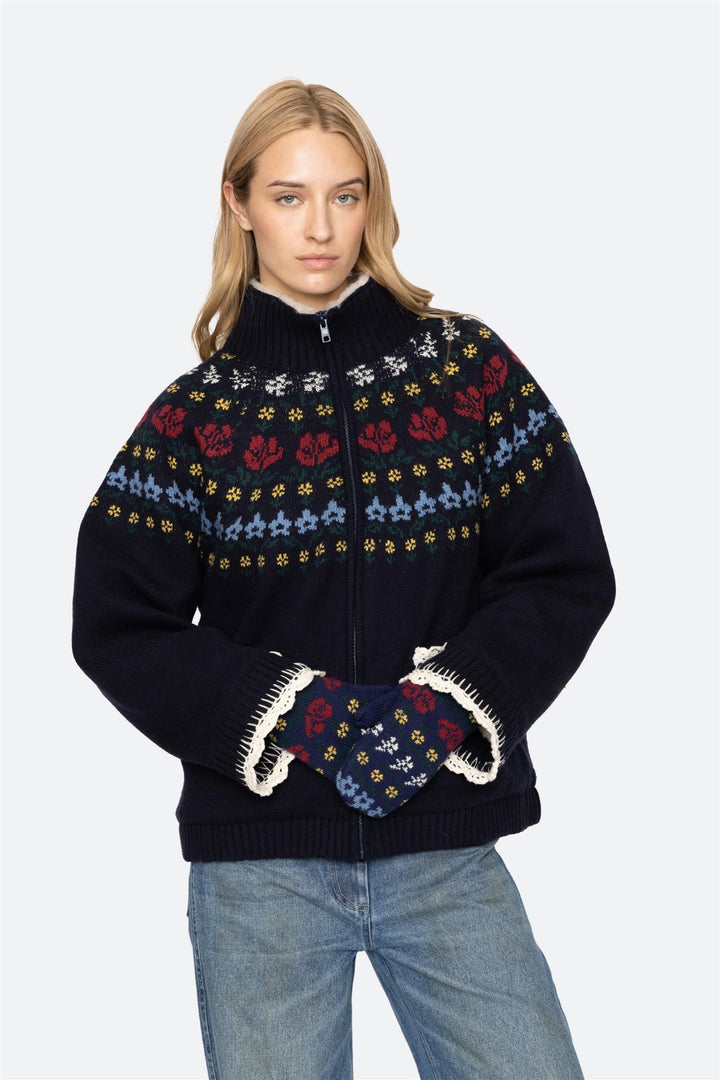 Preston Knit Mittens Navy
