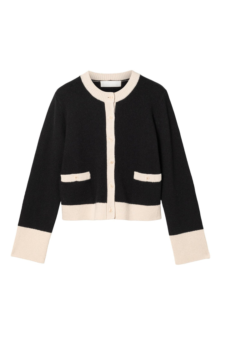 Structured Wool Cardigan Black Buttermilk