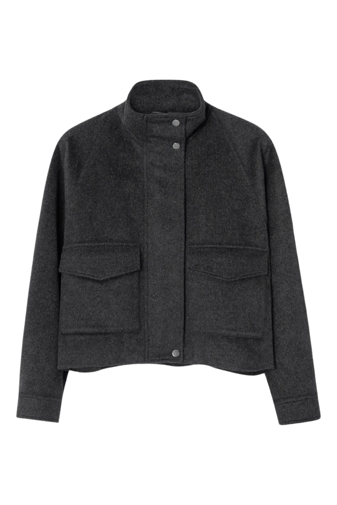 Wool/Silk ShortJacet Antracite