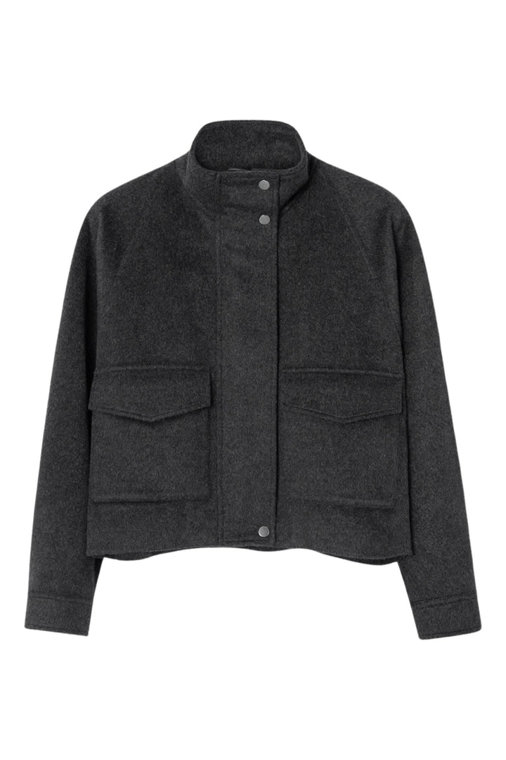 Wool/Silk ShortJacet Antracite