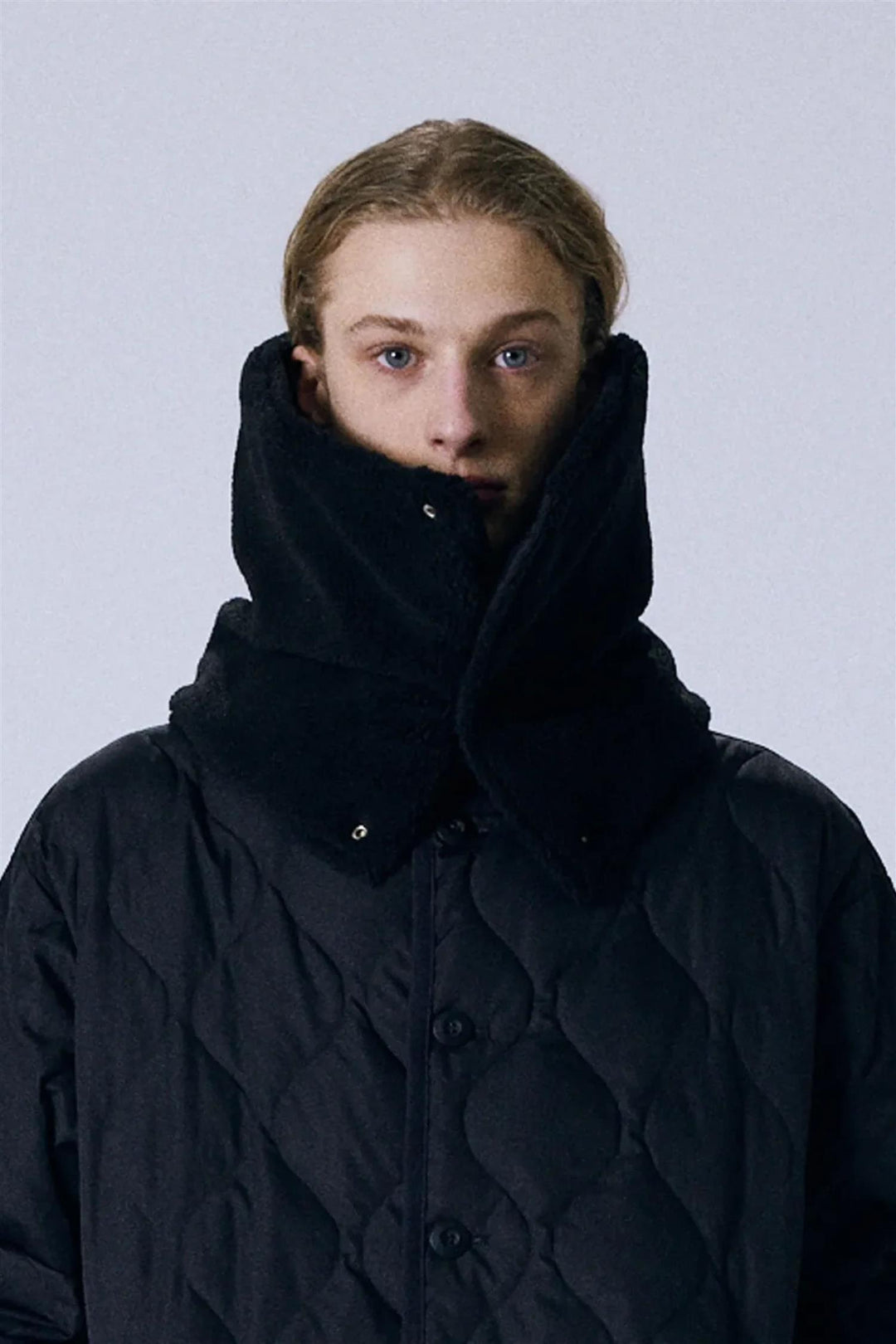 Military Reversible Down Neck Warmer Black