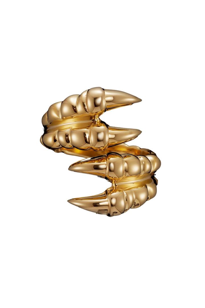 Claw Double Ring - Gold Plated Silver