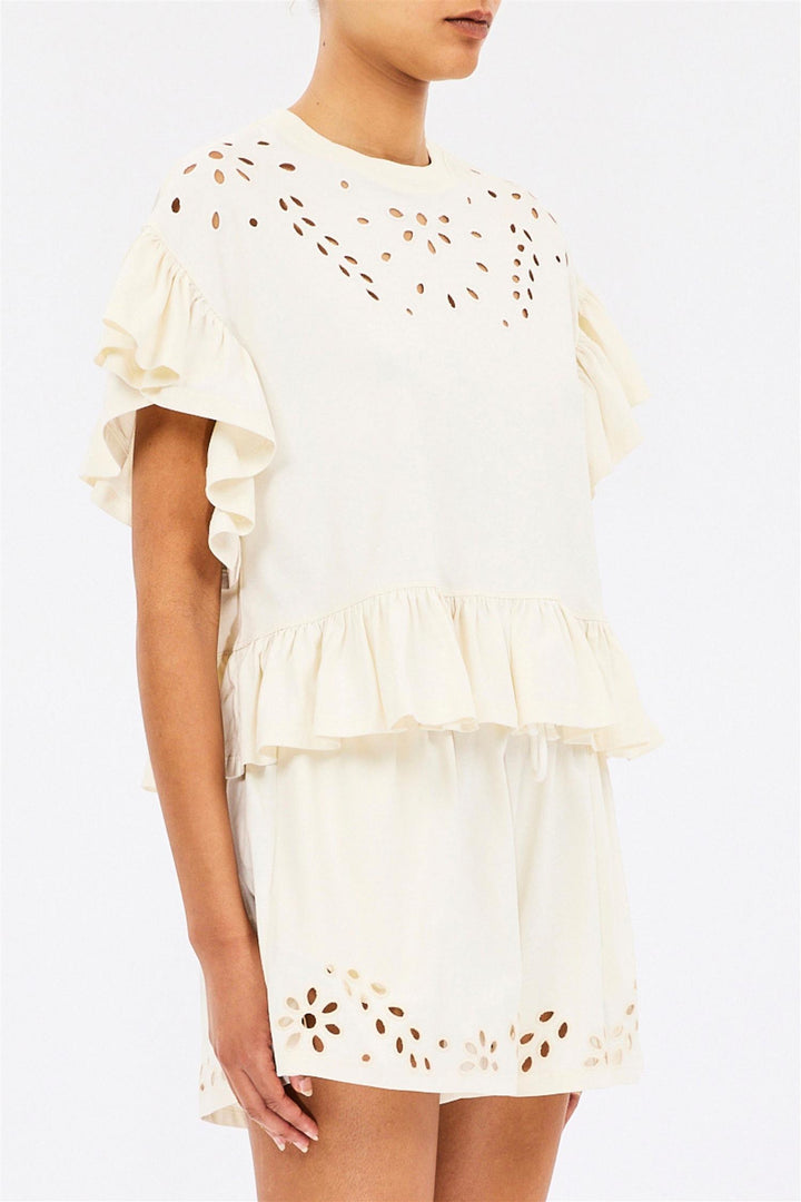 Mariana Peplum Top Cowire