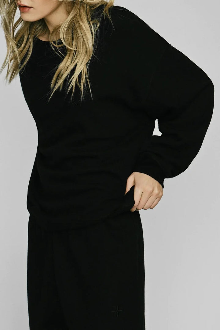 Oversized Crewneck Sweatshirt Black