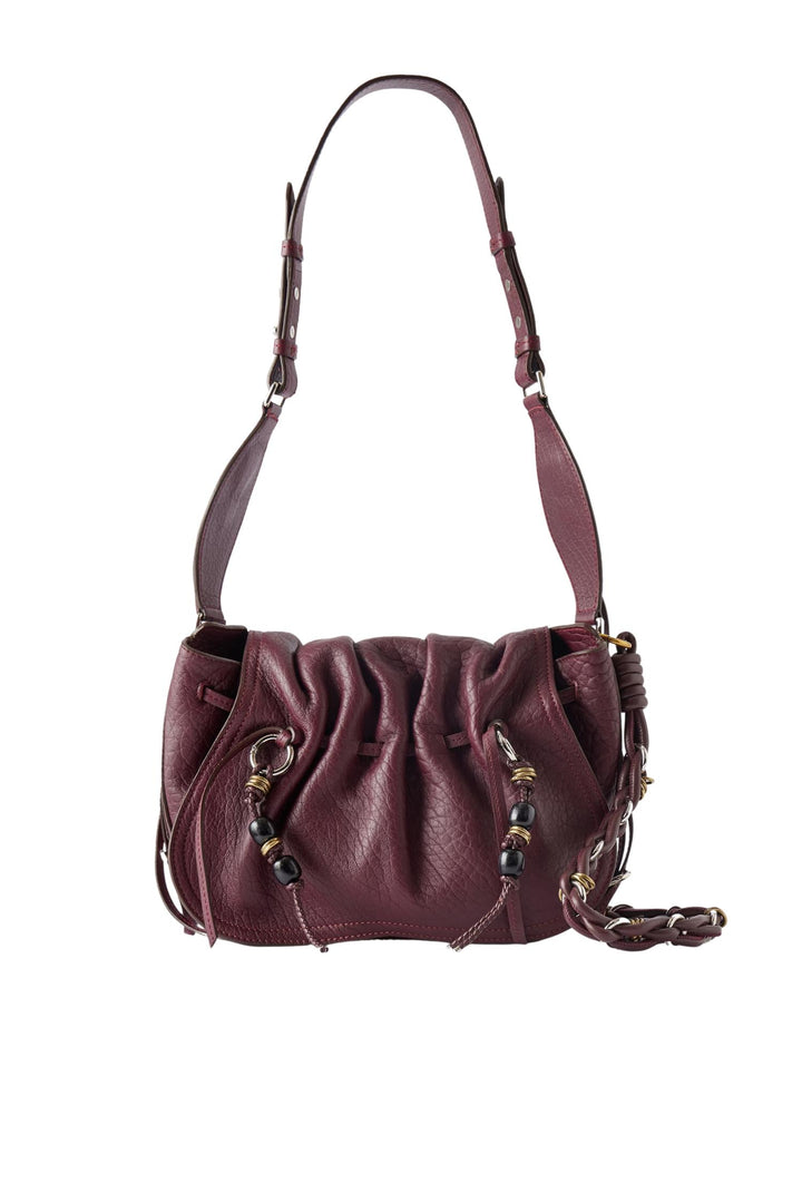 Bolton Leather Shoulder Bag Burgundy