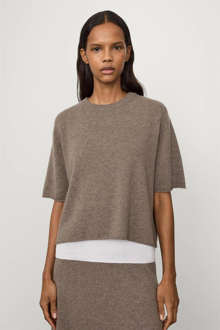 Cila Cashmere T-Shirt Truffle