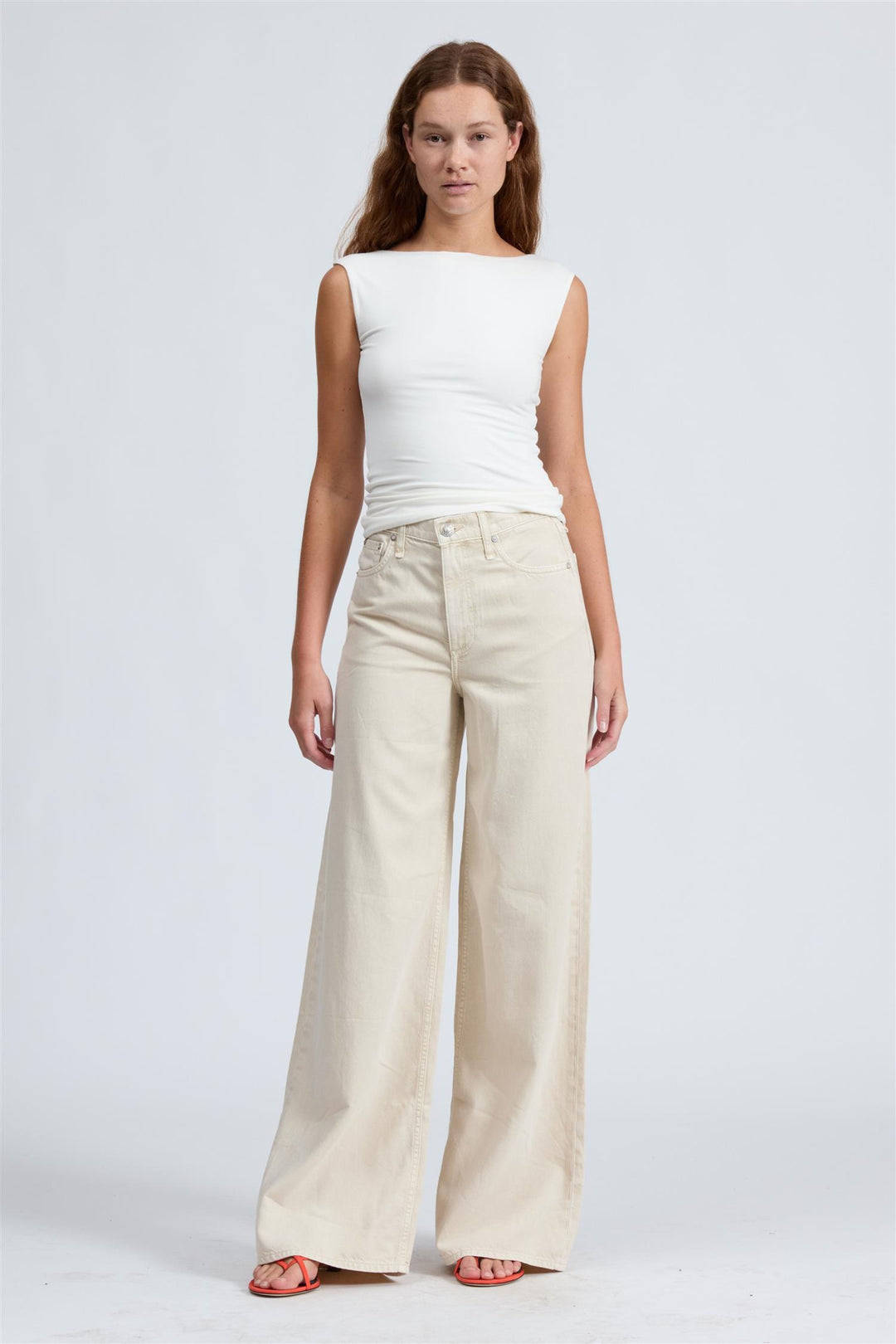 Featherweight Sofie Wide Leg Sandstone