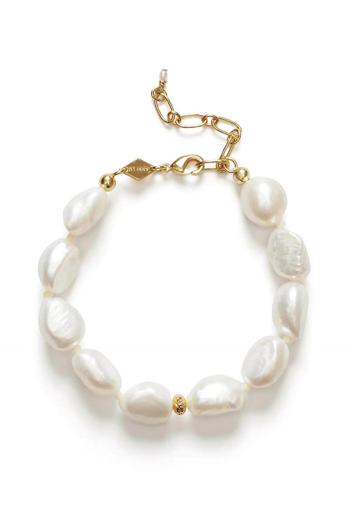 Big Stellar Pearly Bracelet Gold