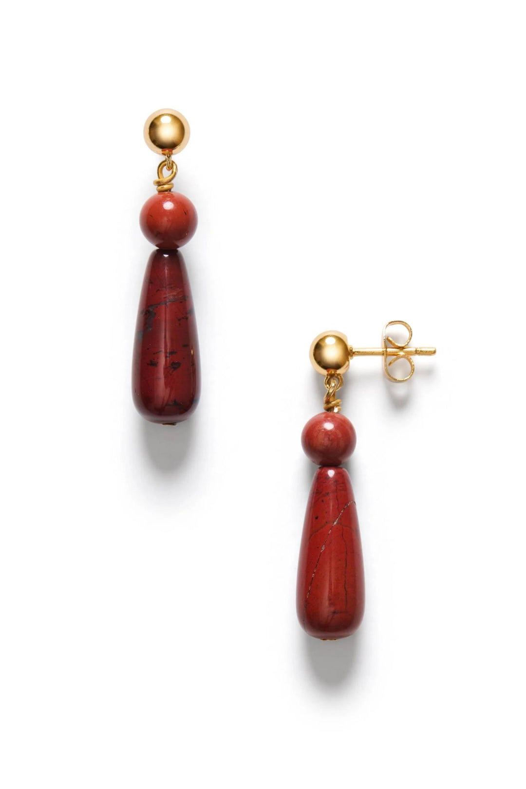 Hot Drops Earrings Red Jasper